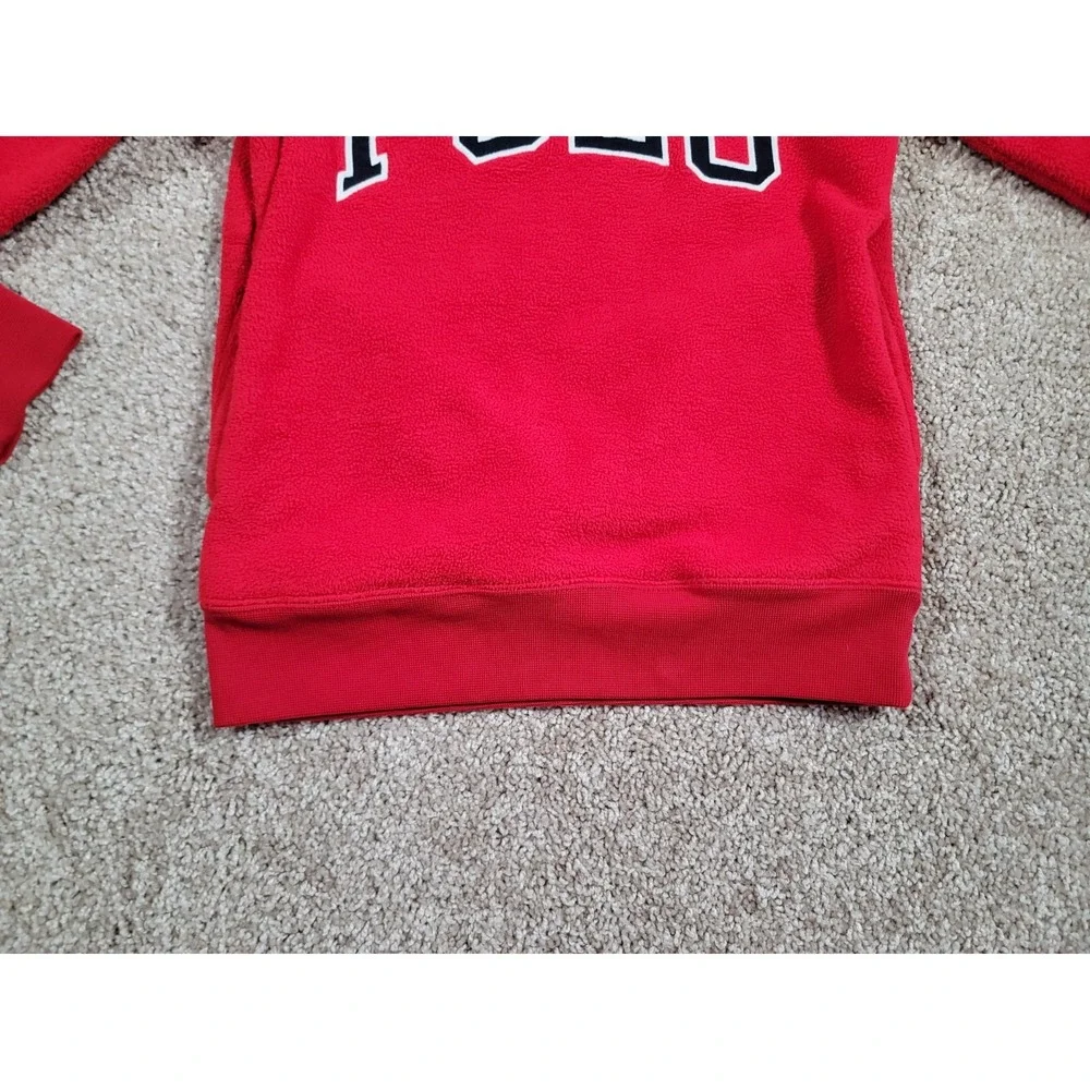 Polo Ralph Lauren Pullover 1/4 Zip Sweater Medium Red Youth USA Boys Preppy Logo